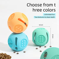 HKM-2002493 Dog Food Leakage Silicone Toys in Yellow, Sky Blue, and Green - Durable Pet Playtime Essentials