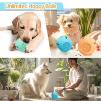 HKM-2002493 Dog Food Leakage Silicone Toys in Yellow, Sky Blue, and Green - Durable Pet Playtime Essentials