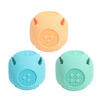 HKM-2002493 Dog Food Leakage Silicone Toys in Yellow, Sky Blue, and Green - Durable Pet Playtime Essentials