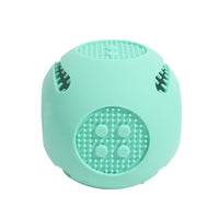 HKM-2002493 Dog Food Leakage Silicone Toys in Yellow, Sky Blue, and Green - Durable Pet Playtime Essentials