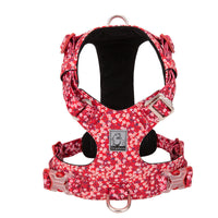 HKM-2003133 Fashionable Pet Chest Strap in Floral Red and Floral Basket Designs - Pure Cotton, Pull-Resistant, Multiple Sizes Available