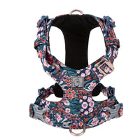 HKM-2003133 Fashionable Pet Chest Strap in Floral Red and Floral Basket Designs - Pure Cotton, Pull-Resistant, Multiple Sizes Available