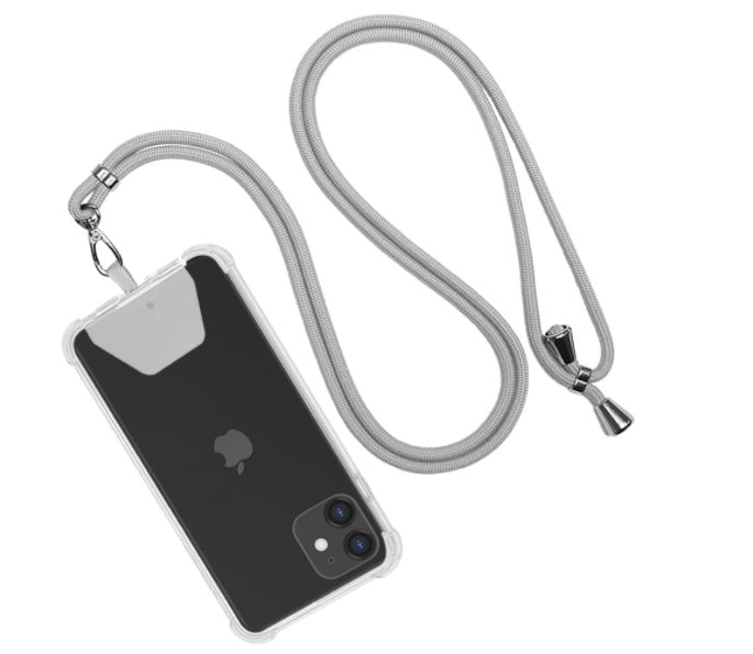 HKM-200403 No-Break Mobile Phone Casing Lanyard with Handmade Pendant and Durable Nylon Strap