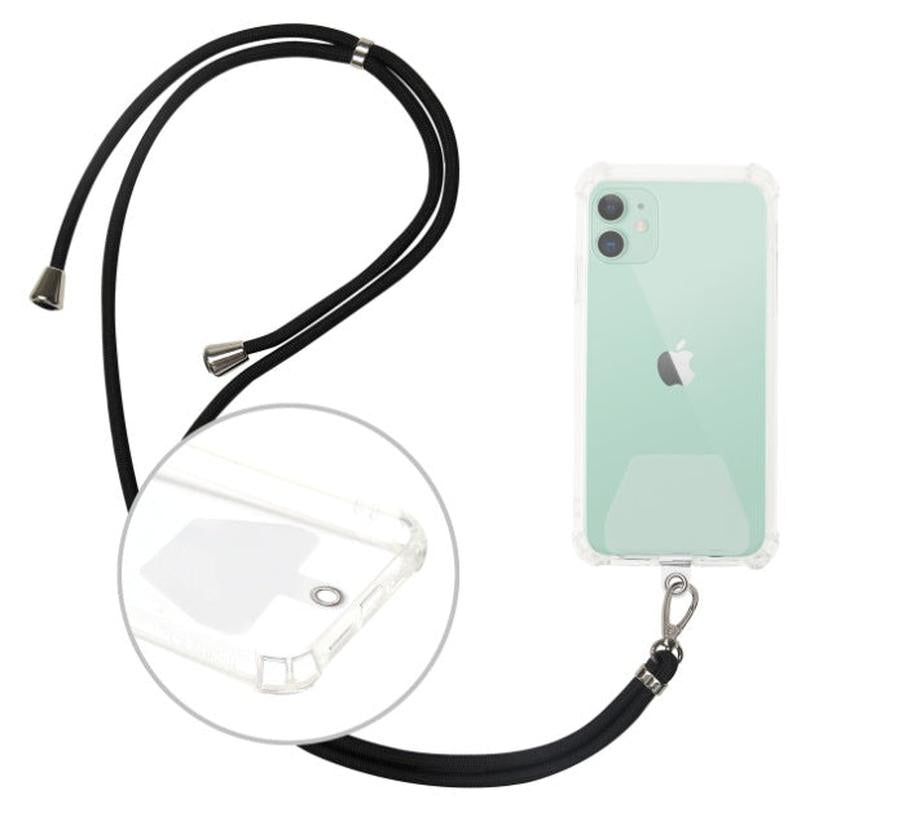 HKM-200403 No-Break Mobile Phone Casing Lanyard with Handmade Pendant and Durable Nylon Strap