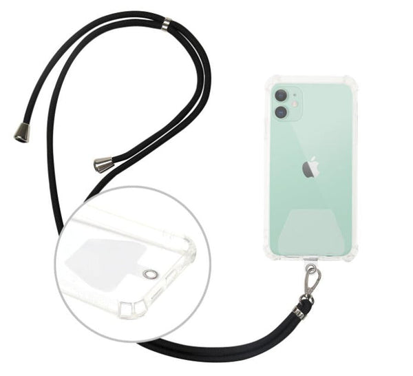 HKM-200403 No-Break Mobile Phone Casing Lanyard with Handmade Pendant and Durable Nylon Strap