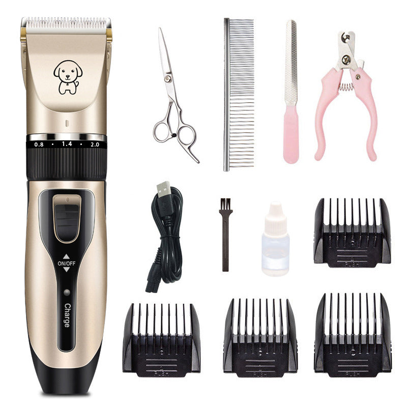 HKM-2005437 Electric Dog Grooming Clippers with Titanium Ceramic Blade and Lithium Battery