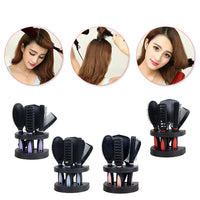HKM-200595 5-Piece Anti-Static Hair Comb Set with Massage Features and Mirror