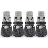 HKM-2006461 Durable Water and Dirt Resistant Dog Ankle Socks - Tie-Dye Design in Black, Red, and Blue, Available in S, M, L Sizes