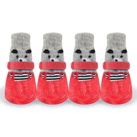 HKM-2006461 Durable Water and Dirt Resistant Dog Ankle Socks - Tie-Dye Design in Black, Red, and Blue, Available in S, M, L Sizes