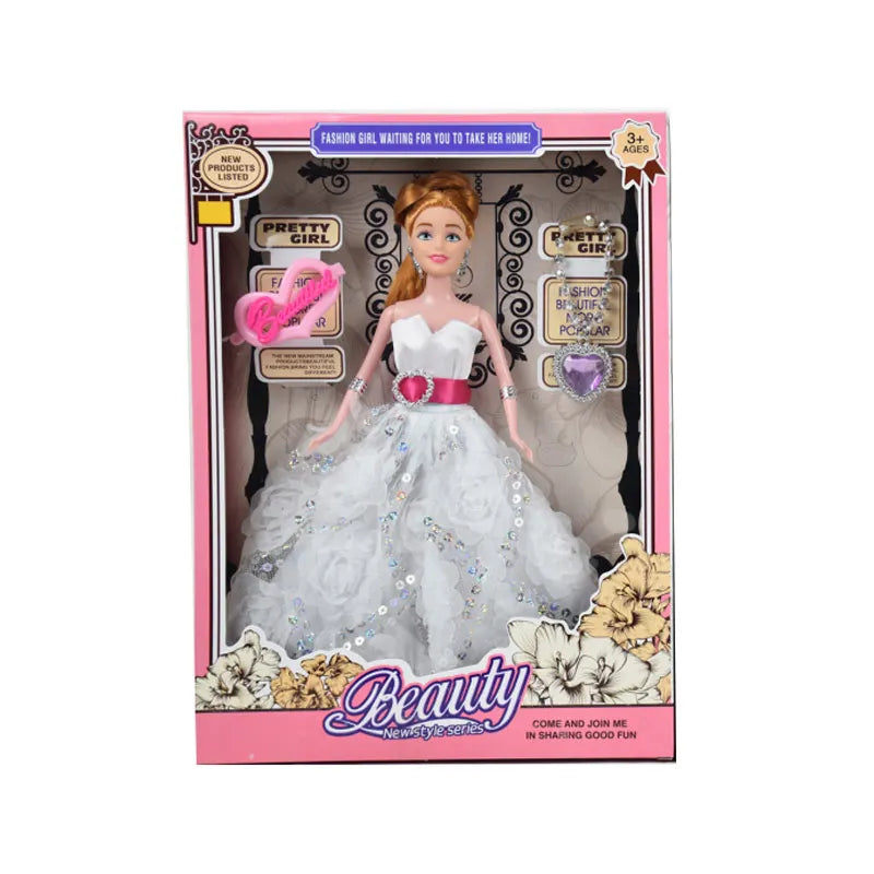 HKM-200659 11.5 Inch Educational Fashion Doll Princess Play Toy for Girls Age 2-7, ABS Material, Window Box Packaging