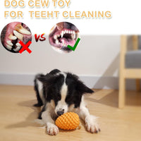 HKM-2007101 Indestructible Pine Cone Dog Chew Toy with Interactive Treat Dispenser for Medium to Large Dogs