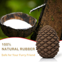 HKM-2007101 Indestructible Pine Cone Dog Chew Toy with Interactive Treat Dispenser for Medium to Large Dogs