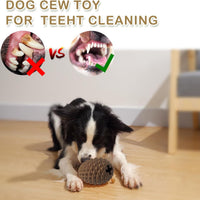 HKM-2007101 Indestructible Pine Cone Dog Chew Toy with Interactive Treat Dispenser for Medium to Large Dogs