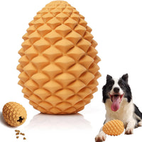 HKM-2007101 Indestructible Pine Cone Dog Chew Toy with Interactive Treat Dispenser for Medium to Large Dogs