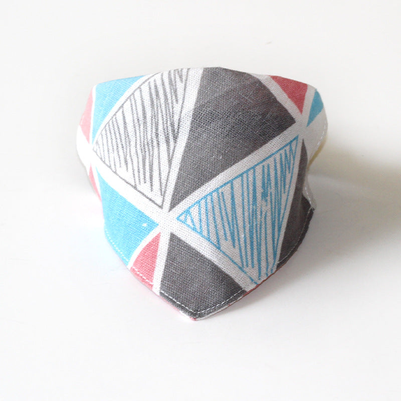 HKM-2007229 Geometric Triangle Dog Scarf & Cat Collar - Stylish Linen Accessory for Small Pets