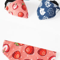 HKM-2007229 Geometric Triangle Dog Scarf & Cat Collar - Stylish Linen Accessory for Small Pets