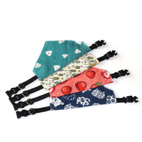 HKM-2007229 Geometric Triangle Dog Scarf & Cat Collar - Stylish Linen Accessory for Small Pets