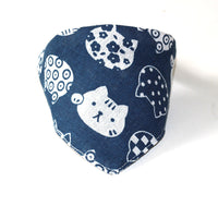 HKM-2007229 Geometric Triangle Dog Scarf & Cat Collar - Stylish Linen Accessory for Small Pets