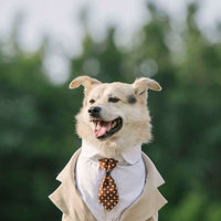 HKM-2007997 Navy Blue Pet Suit Dog Dress Tuxedo with Fake Two-Piece Design - Available in Multiple Sizes