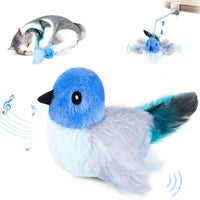 HKM-2009277 Interactive Flapping Bird Cat Toy - Automatic Plush Pet Enrichment, USB Rechargeable, 17cm