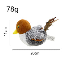 HKM-2009277 Interactive Flapping Bird Cat Toy - Automatic Plush Pet Enrichment, USB Rechargeable, 17cm