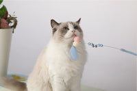 HKM-2010429 Colorful Flexible Cat Teaser Stick Set – Environmentally Friendly, Bite-Resistant Toys for Cats (Pack of 3)