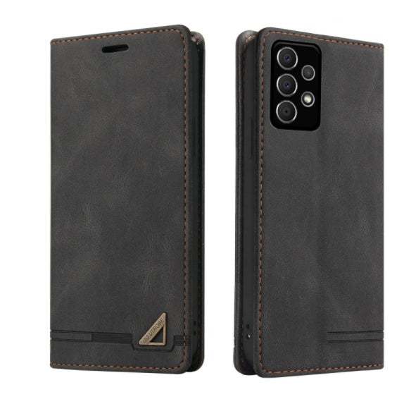 HKM-201107 Leather Wallet Case Compatible with Redmi Note10 Pro, Poco X3, and More – Stylish Protection in Black, Red, Blue, or Brown