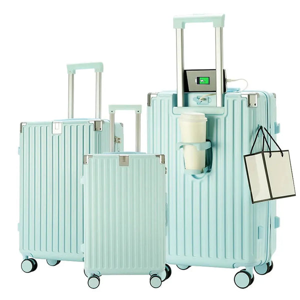 HKM-201235 Lightweight ABS Trolley Bag Set for Travel - 3kg Carry-On Suitcase with Wheels