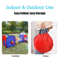 HKM-201299 Children's Portable Outdoor Play Tent Set with Tunnel and House for Fun Camping Activities