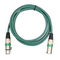 HKM-201363 Balanced XLR Male to Female Audio Cable in Multiple Colors and Lengths for Microphone Use
