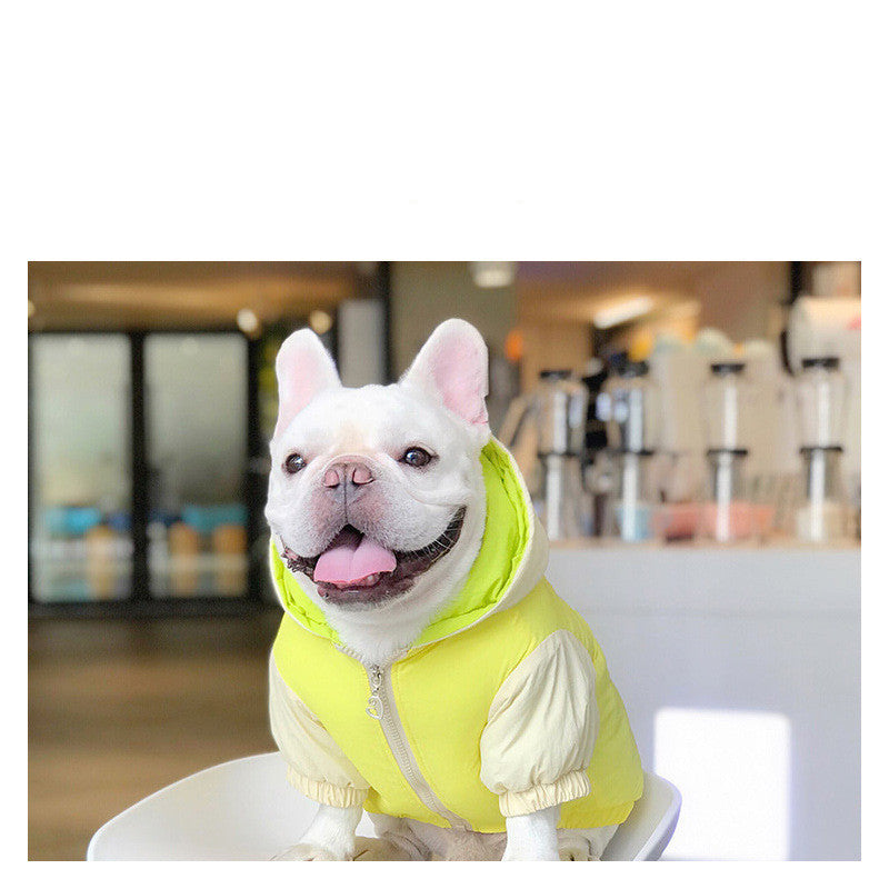 HKM-2013757 Cozy Color-Blocking Winter Cotton Dog Clothes for All Breeds