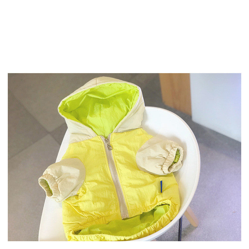 HKM-2013757 Cozy Color-Blocking Winter Cotton Dog Clothes for All Breeds