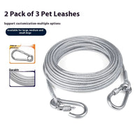 HKM-2015165 Durable Stainless Steel Wire Rope Dog Leash - Available in Multiple Lengths