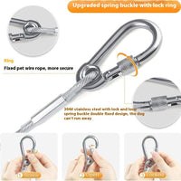 HKM-2015165 Durable Stainless Steel Wire Rope Dog Leash - Available in Multiple Lengths