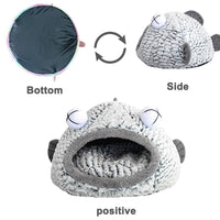 HKM-2015421 Three-Dimensional Sponge Cat Nest with Soft Velvet Fabric - Small and Large Sizes Available