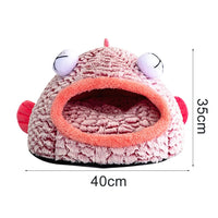 HKM-2015421 Three-Dimensional Sponge Cat Nest with Soft Velvet Fabric - Small and Large Sizes Available