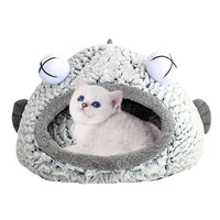 HKM-2015421 Three-Dimensional Sponge Cat Nest with Soft Velvet Fabric - Small and Large Sizes Available