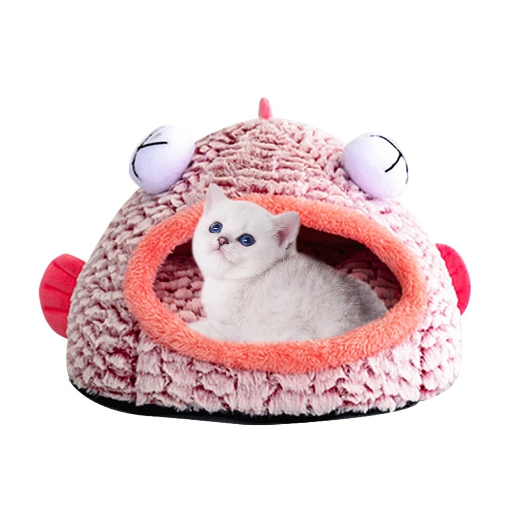 HKM-2015421 Three-Dimensional Sponge Cat Nest with Soft Velvet Fabric - Small and Large Sizes Available