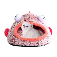 HKM-2015421 Three-Dimensional Sponge Cat Nest with Soft Velvet Fabric - Small and Large Sizes Available