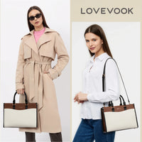 HKM-201555 Trendy Top Handle Satchel and Crossbody Tote Handbags for Women in Office and Business Settings