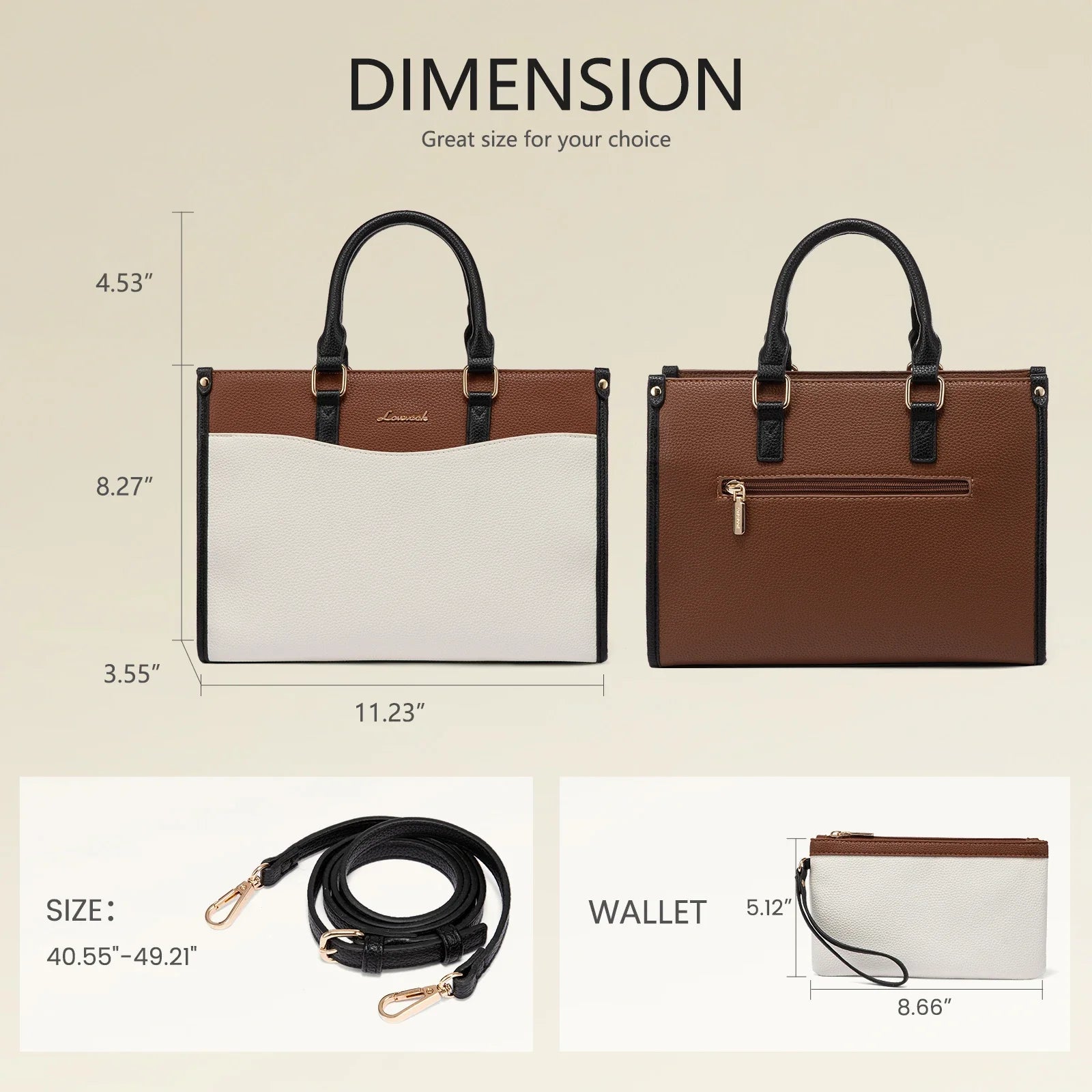 HKM-201555 Trendy Top Handle Satchel and Crossbody Tote Handbags for Women in Office and Business Settings