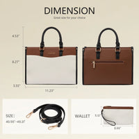 HKM-201555 Trendy Top Handle Satchel and Crossbody Tote Handbags for Women in Office and Business Settings