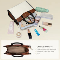 HKM-201555 Trendy Top Handle Satchel and Crossbody Tote Handbags for Women in Office and Business Settings
