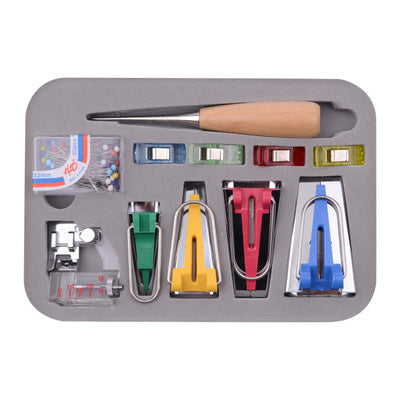 HKM-201683 Multi-Functional Electric Sewing Machine Accessory Set - 11 Pcs with Adjustable Feet, Awl, and Beads for Quilting and Crafting