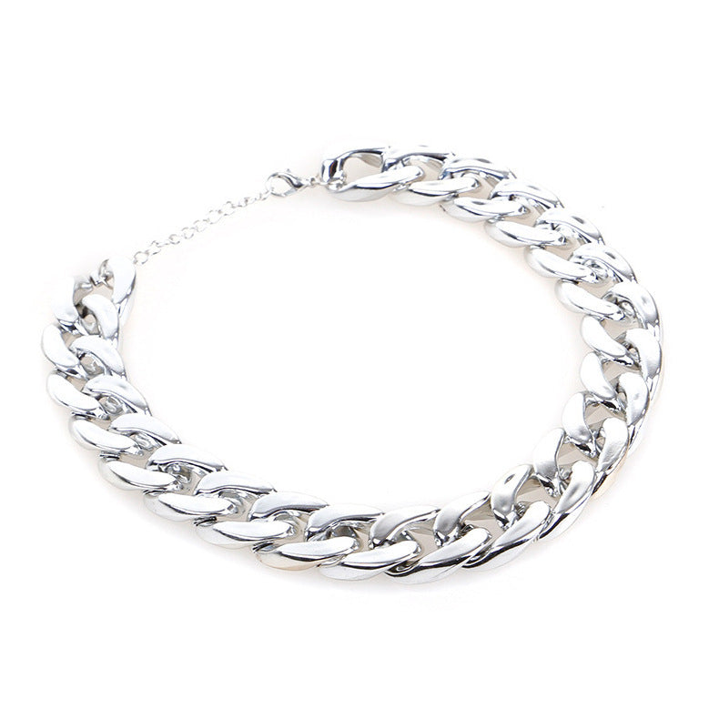 HKM-2017341 Geometric Hip Hop Style Dog Collar for Small and Medium Dogs in Silver and Gold