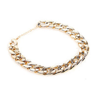 HKM-2017341 Geometric Hip Hop Style Dog Collar for Small and Medium Dogs in Silver and Gold