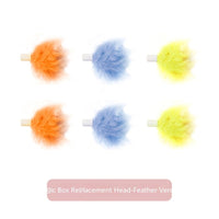 HKM-2017597 Feather Replacement Heads for Cat Teaser Toys - Pack of 6 Magic Box Refills