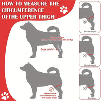 HKM-2017981 Adjustable Dog Knee Pads for Joint Recovery and Post-Surgery Support, Thigh Brace Wrap for Injury Protection