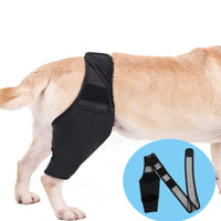 HKM-2017981 Adjustable Dog Knee Pads for Joint Recovery and Post-Surgery Support, Thigh Brace Wrap for Injury Protection