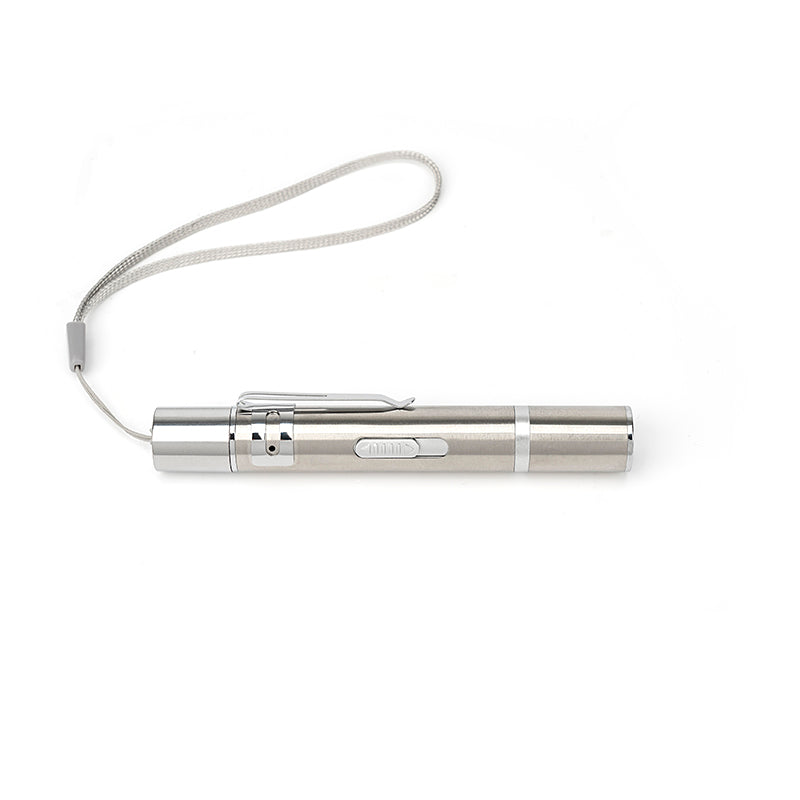 HKM-2018621 Interactive Laser Pointer Cat Toy with USB Recharge, 5 Light Modes for Indoor Cats and Dogs, Portable Design